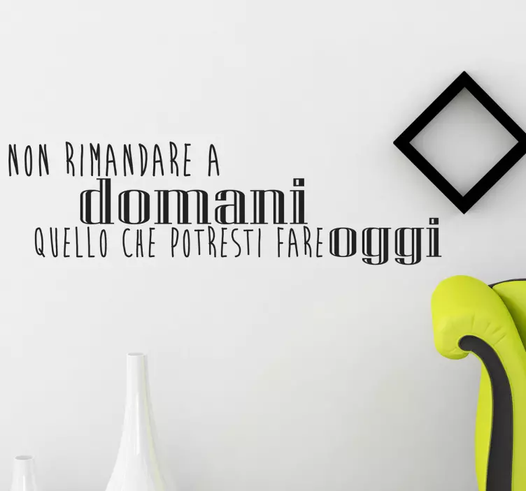 Sticker proverbi non rimandare - TenStickers
