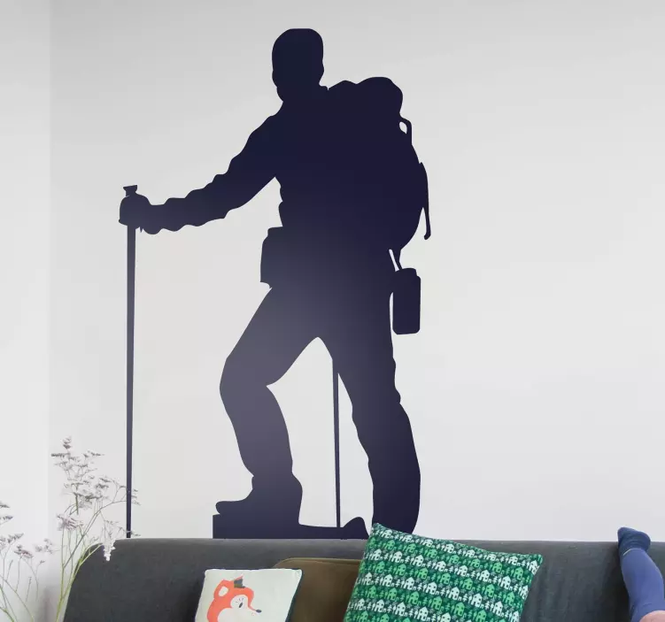 Sticker silhouette escursionista - TenStickers