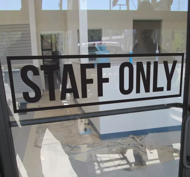 Sticker Staff Only monocolore - TenStickers