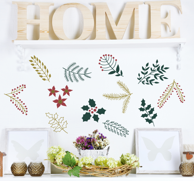 Stickers decorazioni vischio Natale - TenStickers