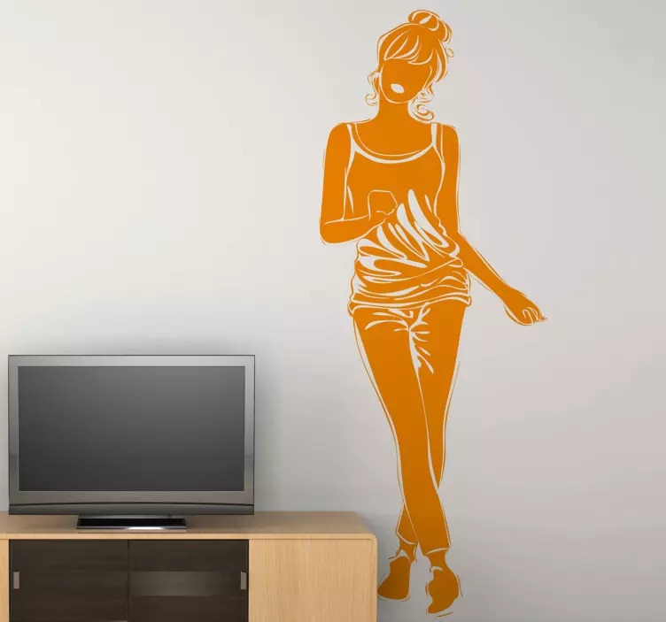 Vetrofanie silhouette di figura elegante - TenStickers