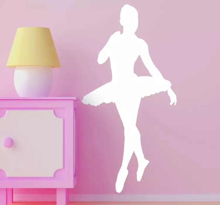 Adesivo murale silhouette ballerina danza - TenStickers