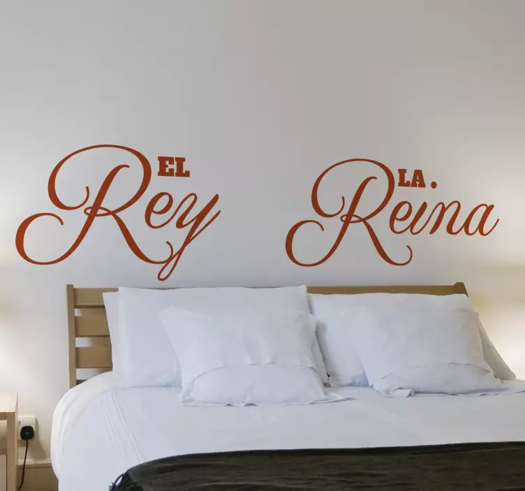 Adesivo murale testiera il Re e la Regina - TenStickers