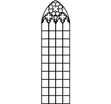 Adesivo decorativo finestra gotica - TenStickers
