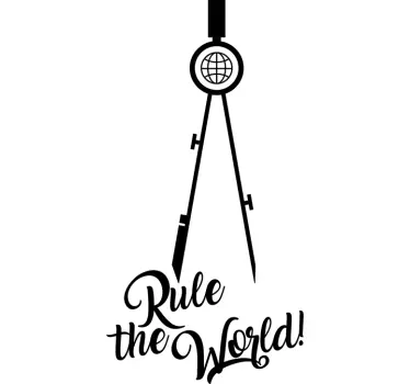 Sticker per architetti Rule the World - TenStickers