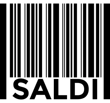 Vetrofania Saldi Codice a Barre - TenStickers