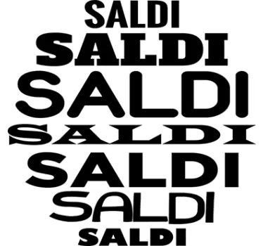 Adesivo Scritte Saldi - TenStickers