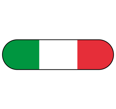 Adesivo per auto bandiera italiana - TenStickers