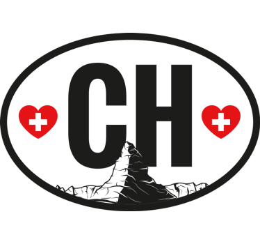 Adesivo per auto ch decorato - TenStickers