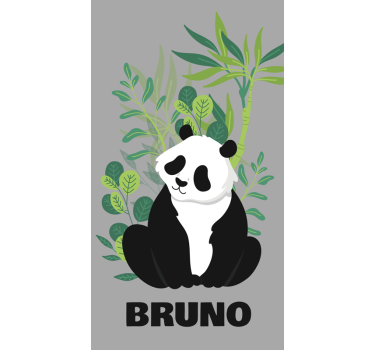 Pellicola adesiva per vetri panda personalizzato - TenStickers