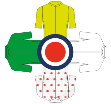 Adesivo bici 4 maglia da ciclista e cerchio - TenStickers