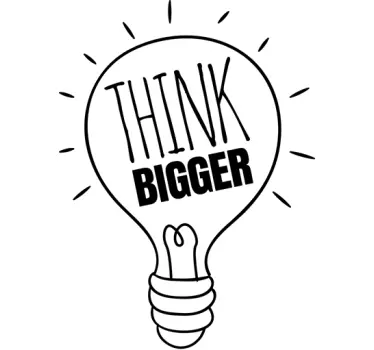 Adesivo decorativo Think Bigger - TenStickers