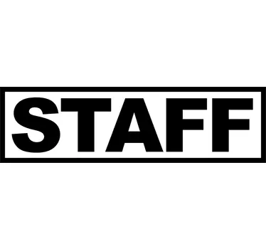 Adesivo segnalazione Staff - TenStickers