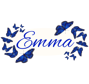 Adesivi animali per bambini farfalle blu - TenStickers