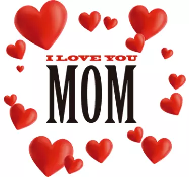 Adesivo murale Love you Mom - TenStickers