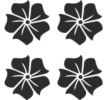 Adesivi animali per bambini confezione di fiori hawaiani - TenStickers