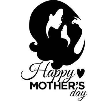 Vetrofanie messaggio di buona festa della mamma - TenStickers