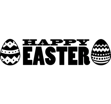 Adesivo Happy Easter Uova - TenStickers