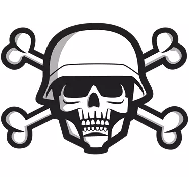 Adesivo murale Teschio Militare - TenStickers
