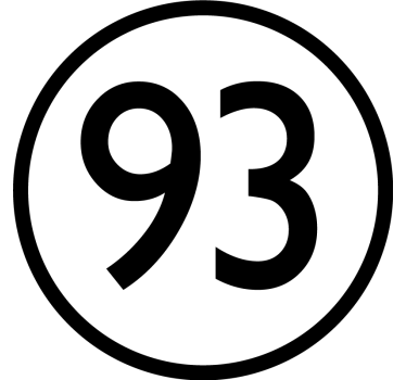 Adesivi animali per bambini numero classico arrotondato - TenStickers