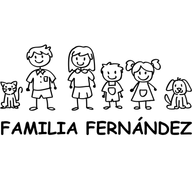 Adesivo per frigo familiari con i tuoi nomi - TenStickers