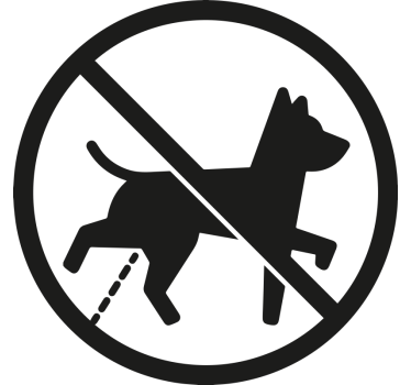 Adesivi animali per bambini cane che fa pipì - TenStickers