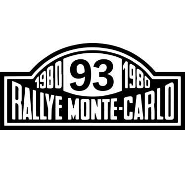 Adesivi animali per bambini numero del raduno monte-carlo - TenStickers