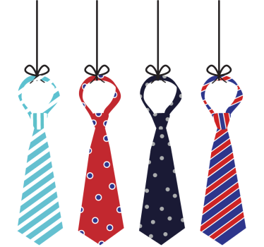 Adesivo per vetrine cravatte appese - TenStickers