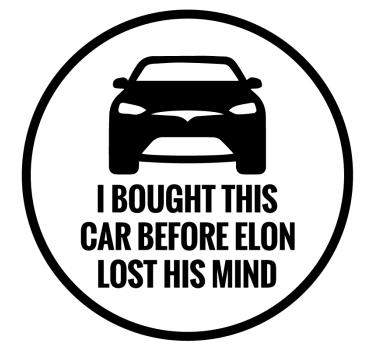 Adesivo per auto Tesla - TenStickers