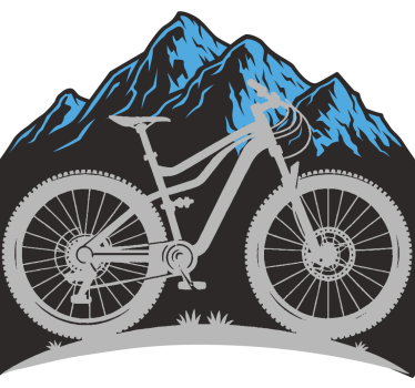 Adesivi animali per bambini montagna blu - TenStickers