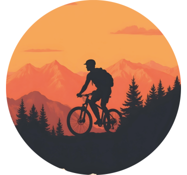 Adesivi animali per bambini tramonto arancione - TenStickers