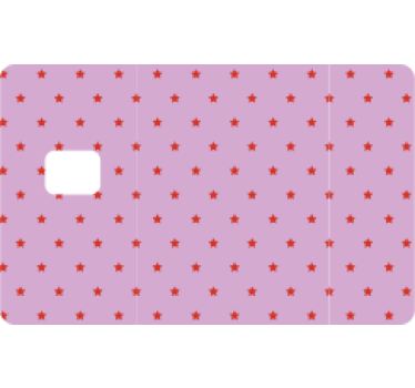 Adesivo carta di credito stelle rosse - TenStickers