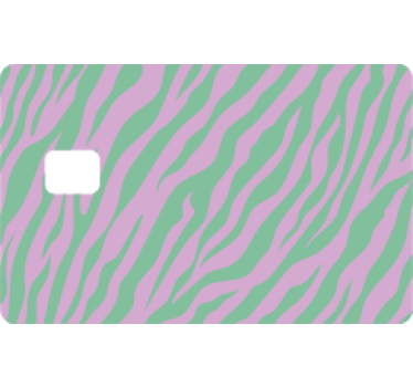 Adesivo carta di credito stampa zebra verde menta - TenStickers