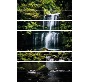 Adesivo per scale pietre della cascata - TenStickers