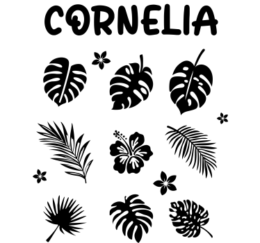 Adesivo per finestra fiori e piante tropicali - TenStickers