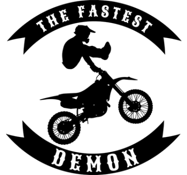 Adesivo moto fastest demon salto - TenStickers
