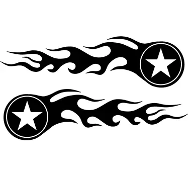 Adesivo per moto stella fuoco - TenStickers