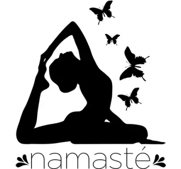 Adesivo murale namasté farfalle - TenStickers