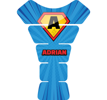 Adesivo per moto iniziale supereroe personalizzata - TenStickers