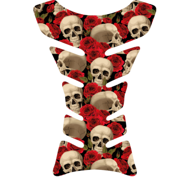 Adesivo per moto teschi e rose - TenStickers
