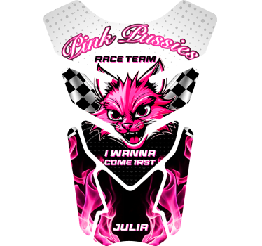 Adesivo per moto gatto rosa - TenStickers
