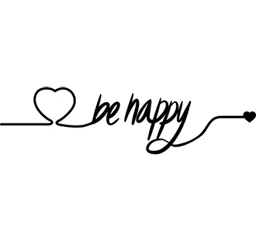 Adesivo decorativo cuore be happy - TenStickers