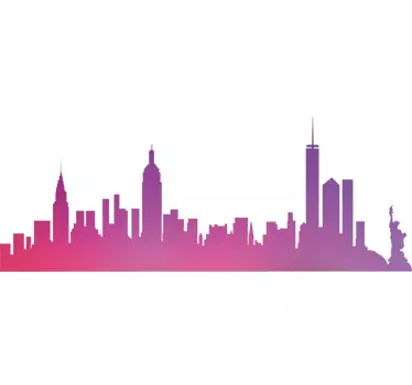 Adesivo computer skyline New York - TenStickers