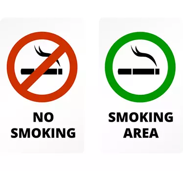 Stickers indicazione proibito fumare - TenStickers
