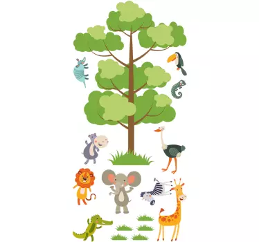 Sticker bambini animali giungla - TenStickers