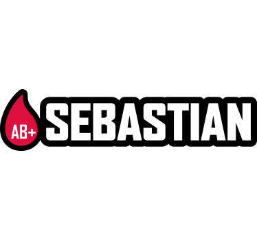 Adesivi bici bandiera con nome gruppo sanguigno - TenStickers