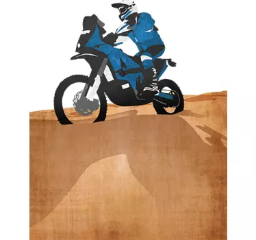 Adesivo motociclismo pilota deserto - TenStickers