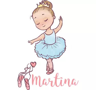 Adesivo ballerina nome - TenStickers