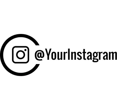 Adesivo per vetro con instagram personalizzato - TenStickers