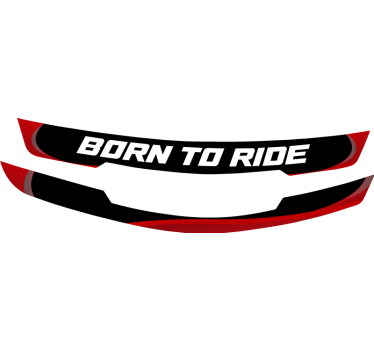 Adesivo per moto testo visiera personalizzabile - TenStickers